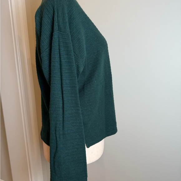 Sanctuary Dark Green Ribbed Crewneck Top/Sweater - Picture 3 of 6